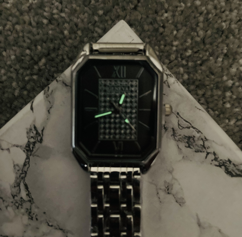 ساعت زنانه مستطیلی استیل GENEVA شب تاب - تصویر 3