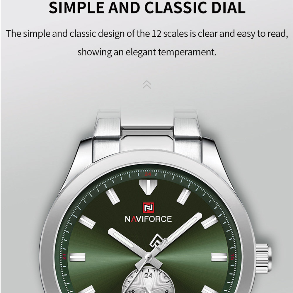 ساعت مردانه ناویفورس nf931 new edition green - تصویر 2